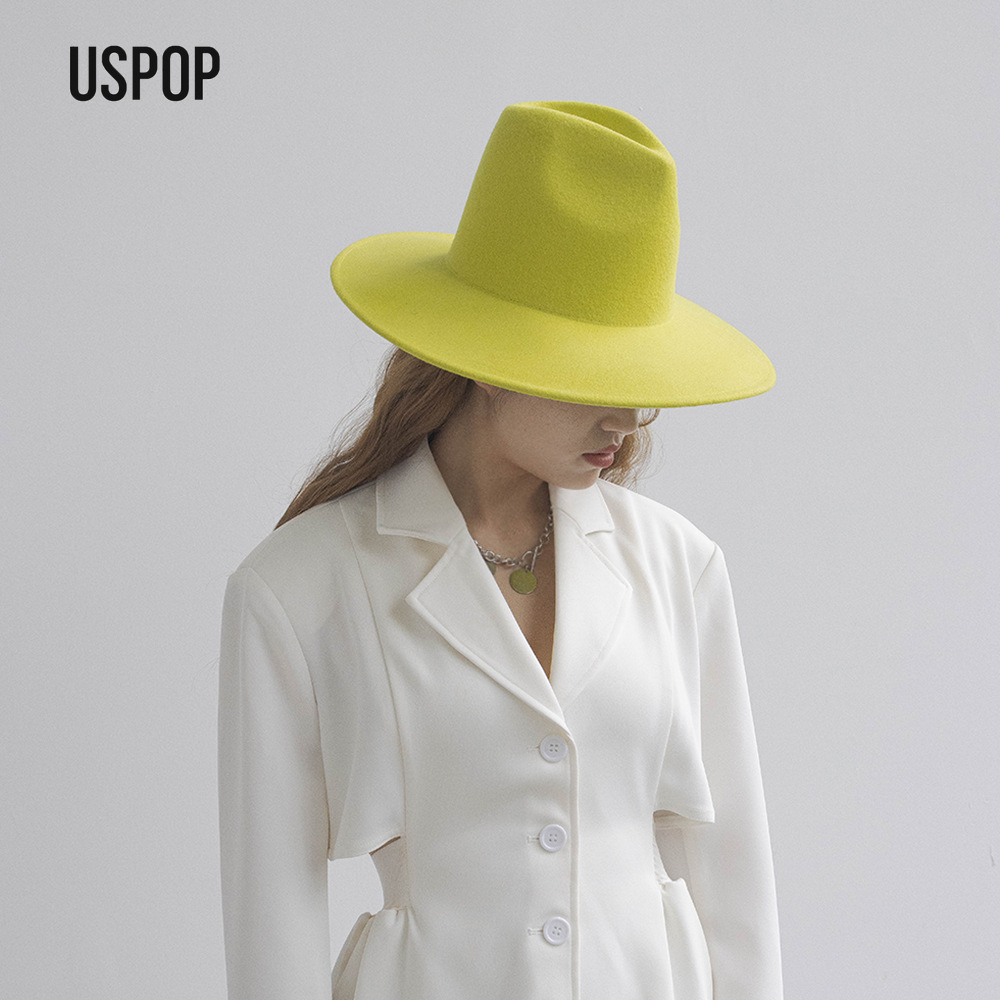 Fedora Hat Wool - USPOP Autumn Winter Fashion Plain High