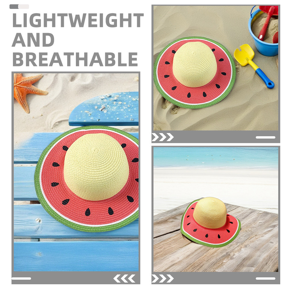 Girls Watermelon Straw Hat Sum - огляд і ціна Sun Hat Wide Brim