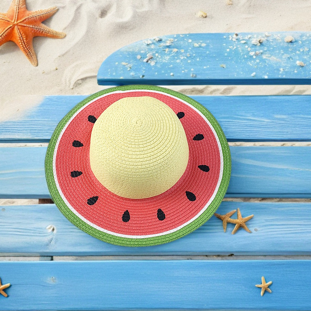 Girls Watermelon Straw Hat Sum - огляд і ціна Sun Hat Wide Brim