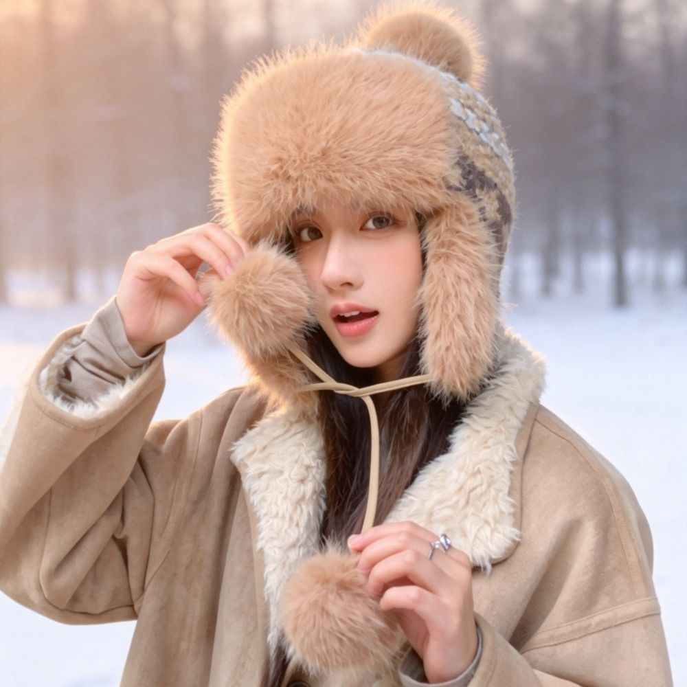 Stylish Polyester Knitted Trap - огляд і ціна Trapper Hat Ear Flap