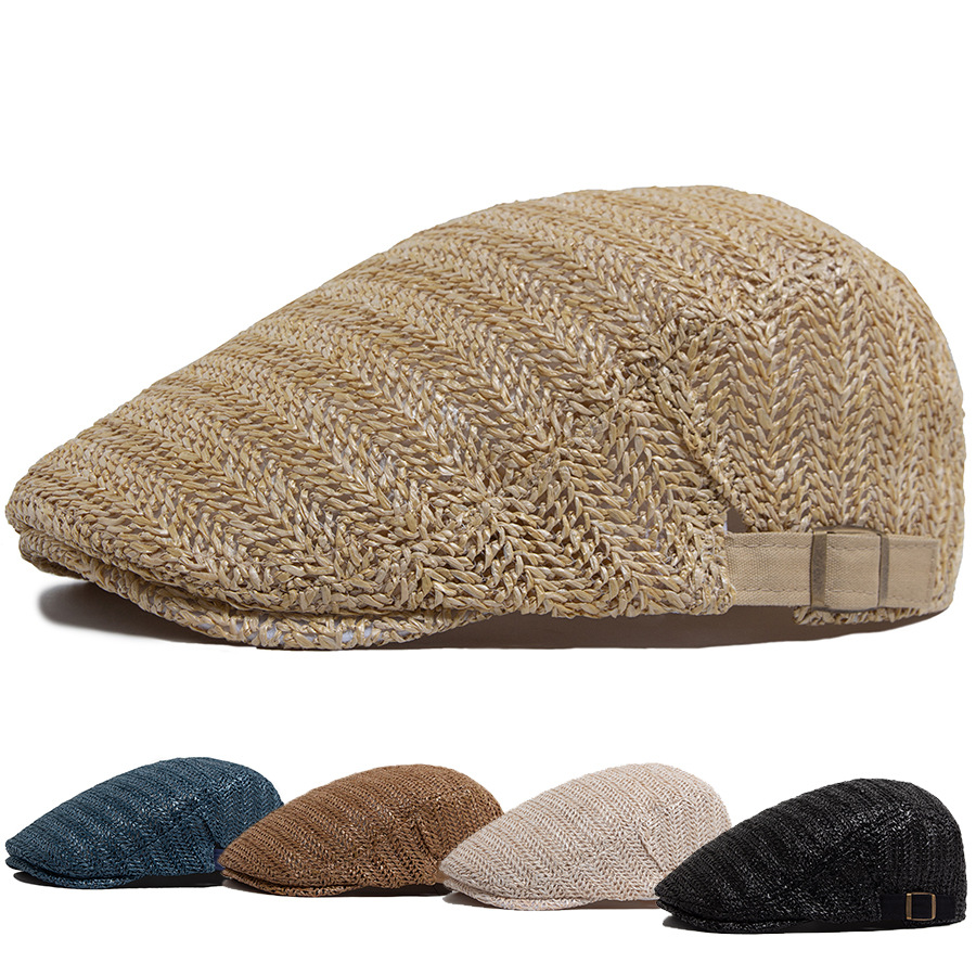 Straw Style Flat Cap Men Women - огляд і ціна Newsboy Cap Ivy