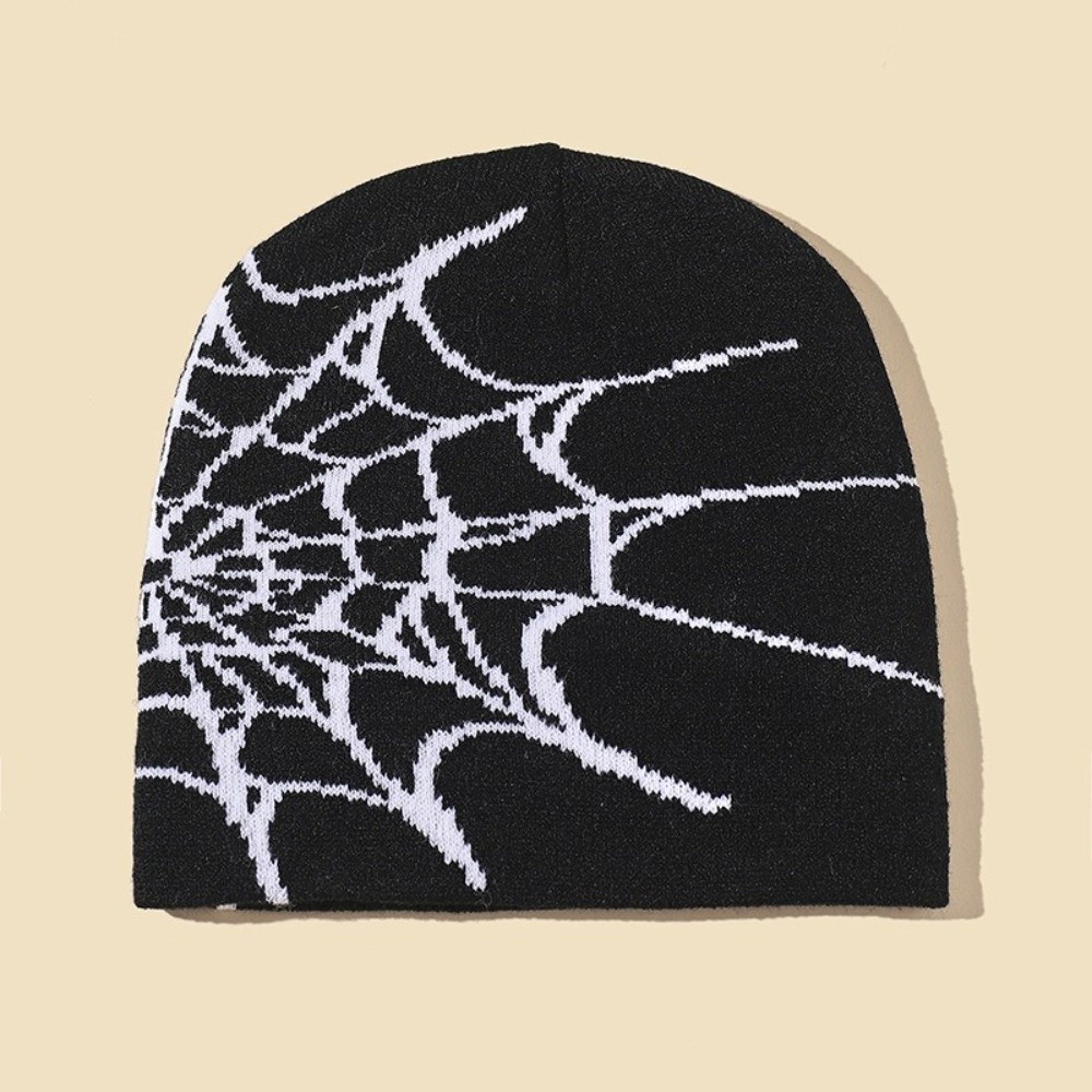 Gothic Soft Spider Web Pattern - огляд і ціна Beanie Cuffed Knit