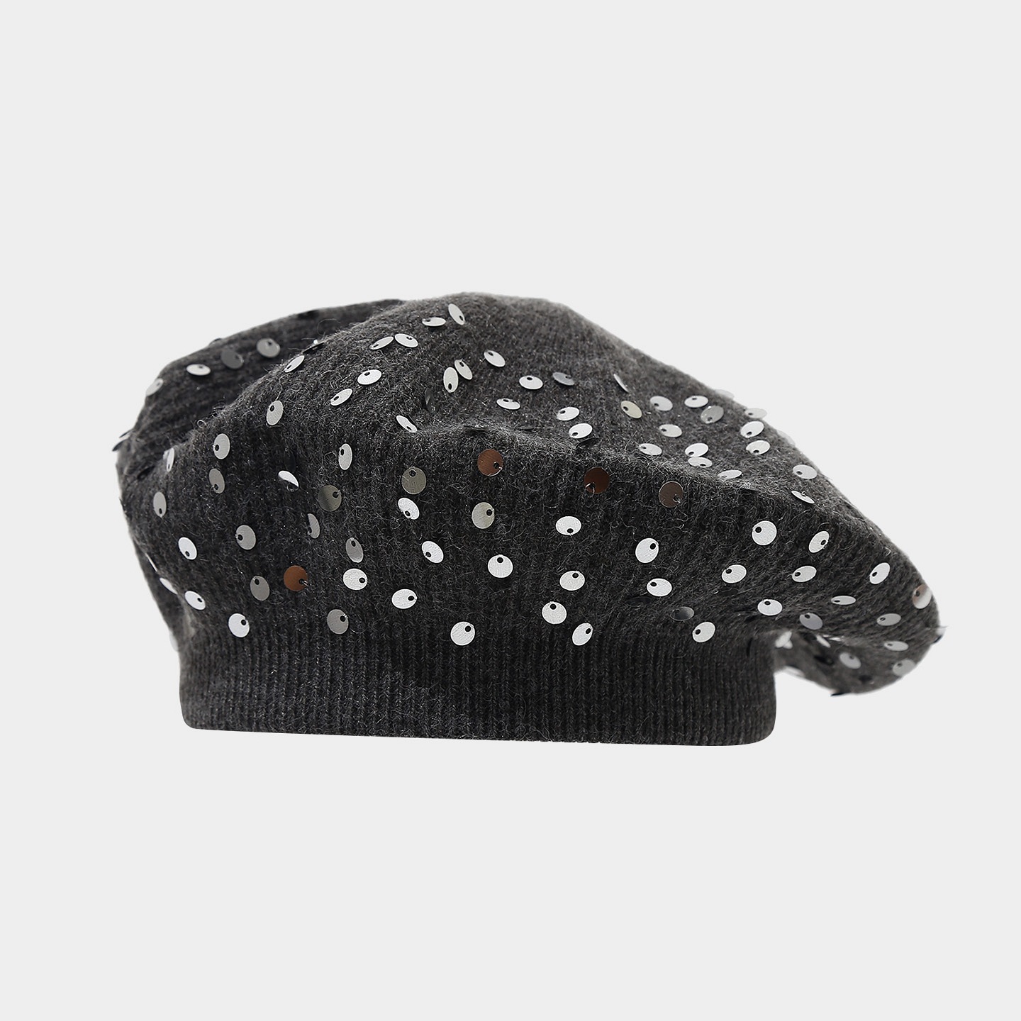 Women Sequin Knitted Beret Hat - огляд і ціна Beret French Wool