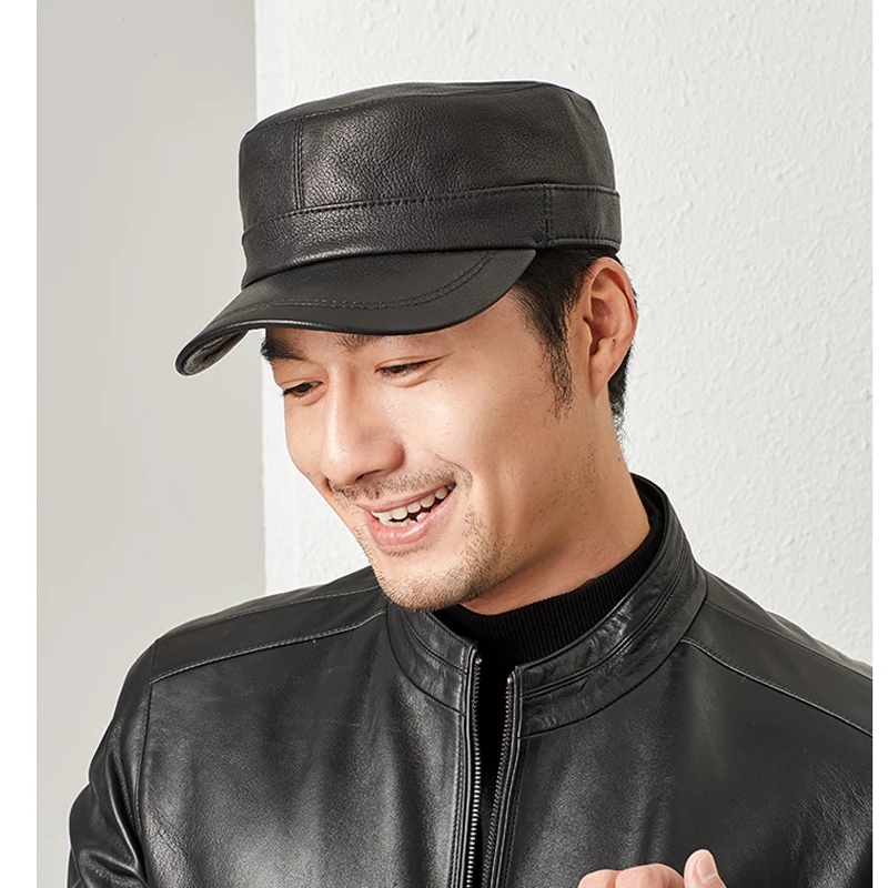 New 2026 Men Genuine Leather B - огляд і ціна Baseball Cap Structured